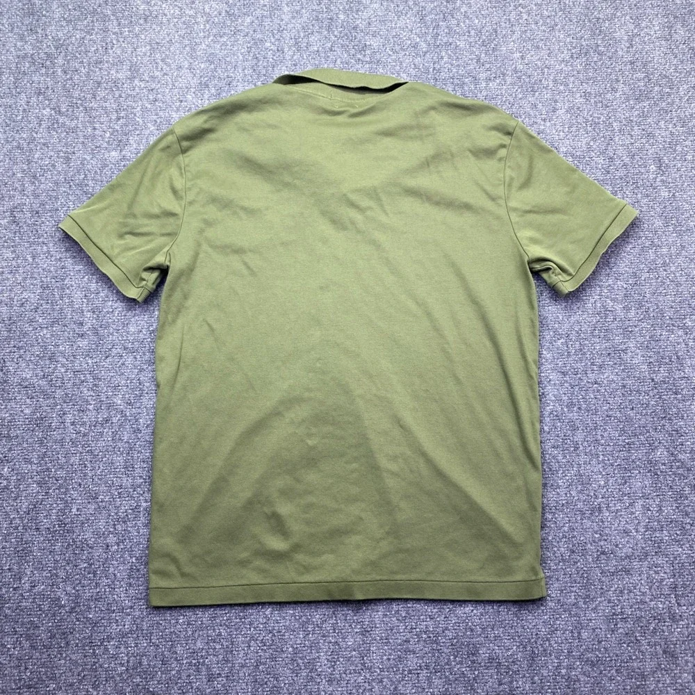 Polo Ralph Lauren Mens Custom Slim Fit Polo Shirt Olive Green Flesh Pony Sz M